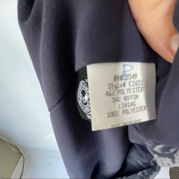 Laundry Shelli Segal Velvet Burnout Cross Back Dress Blue - Picture 9 of 12